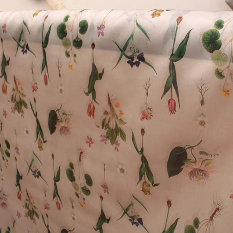 Цифровая печать 100 чистого шелка органза ткань индия