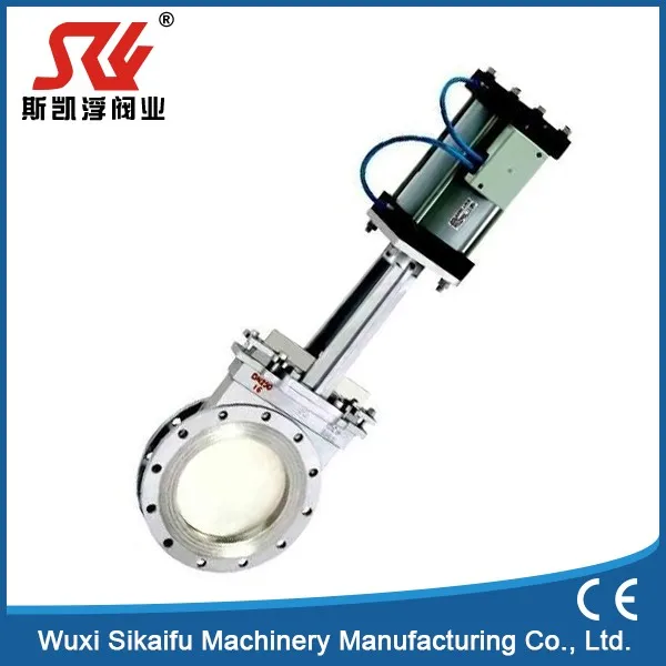 Elaborate High Temperature Pneumatic Operated Slide Knife Gate Valve