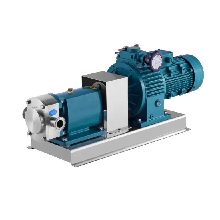 Manufacturer Sanitary stainless steel food grade rotary lobe pump for high viscosity liquid