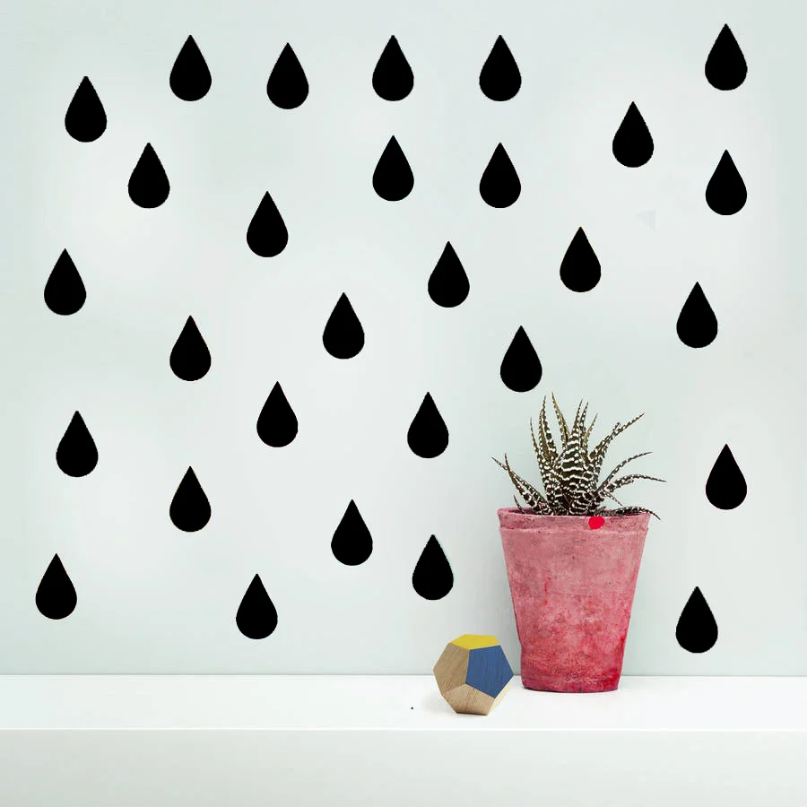 Custom vinyl bathroom waterproof die cut sticker children cartoon chalkboard wall sticker