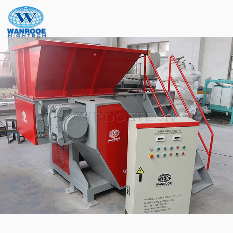 Single Shaft Wood Pallet Plastic Recycling Machine Single Shaft Shredder Machine