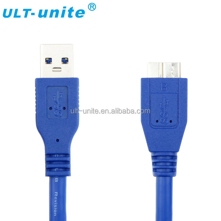 USB3.0 Мужчина К MicroB Мужской Кабель Синий OD = 6.0 мм L = 0.3 м