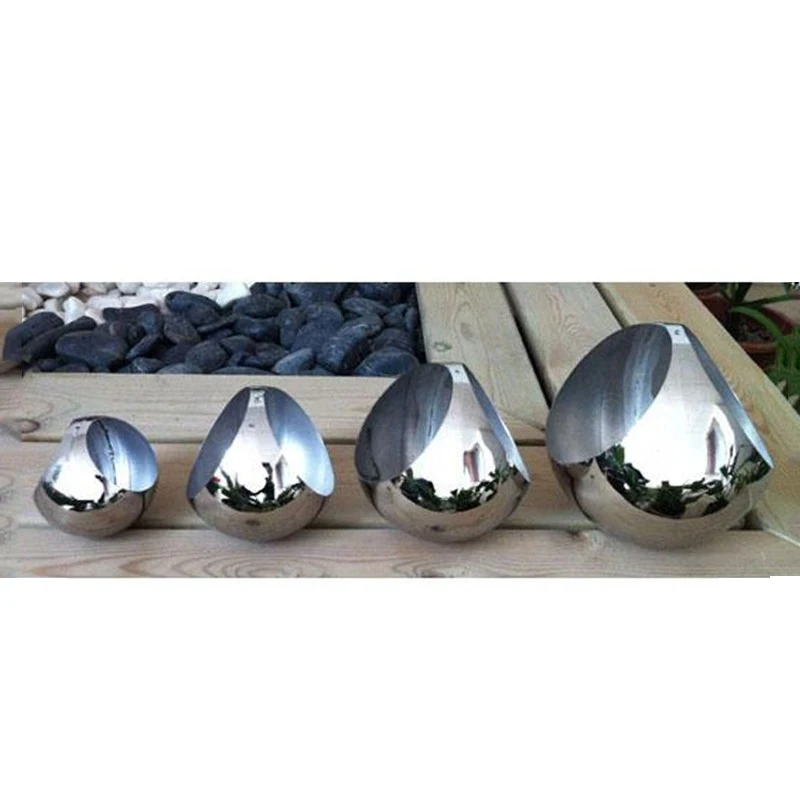 Novelty Potting Mirror Polished Wall Hanging Wholesale Stainless Steel Vases
