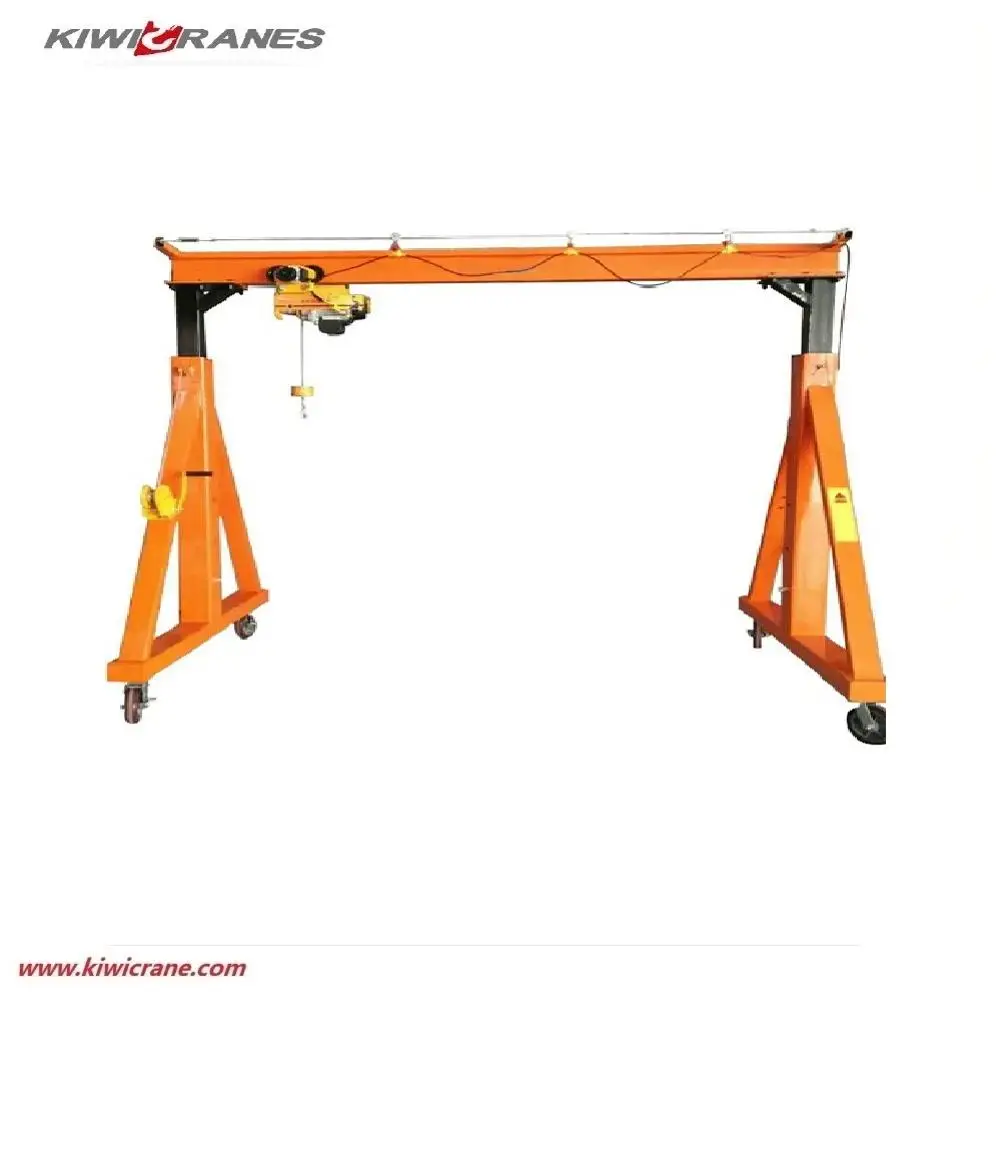 Low cost electric mobile moving adjustable 1 ton mini type portable gantry crane for sale