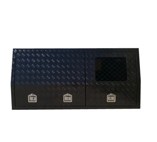 waterproof ute canopy aluminium tool box truck with aluminium dog box and jack legs
