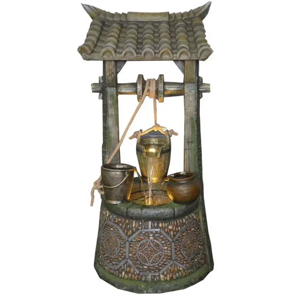 Home Decoration Handmade flower Rockery artificial rockery house waterfalls for garden