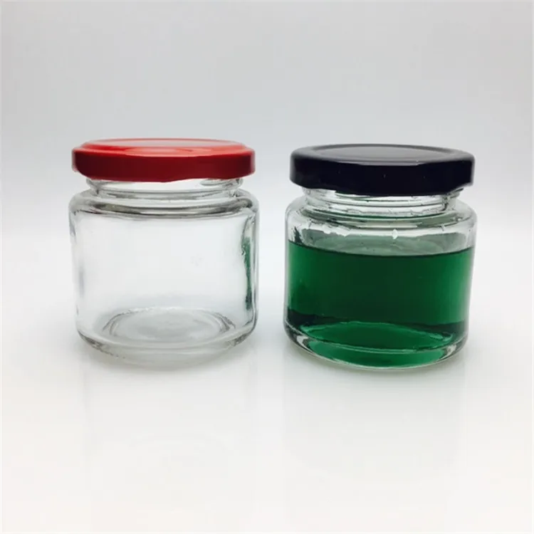 100 gram 4 oz empty glass cans for honey canning food with metal lid