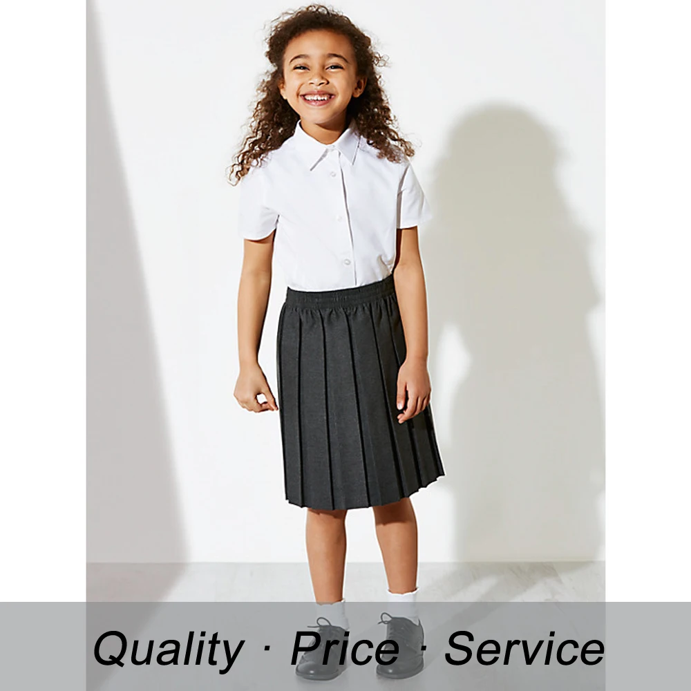 SU-K18 school uniform shirts 100% cotton white shirt for girls