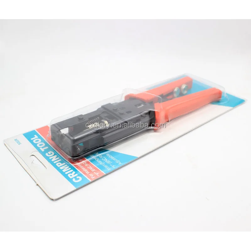 Multi function F/BNC/RCA adjustable compression connector Fully adjustable for RCA/BNC + F connectors hand crimping tool