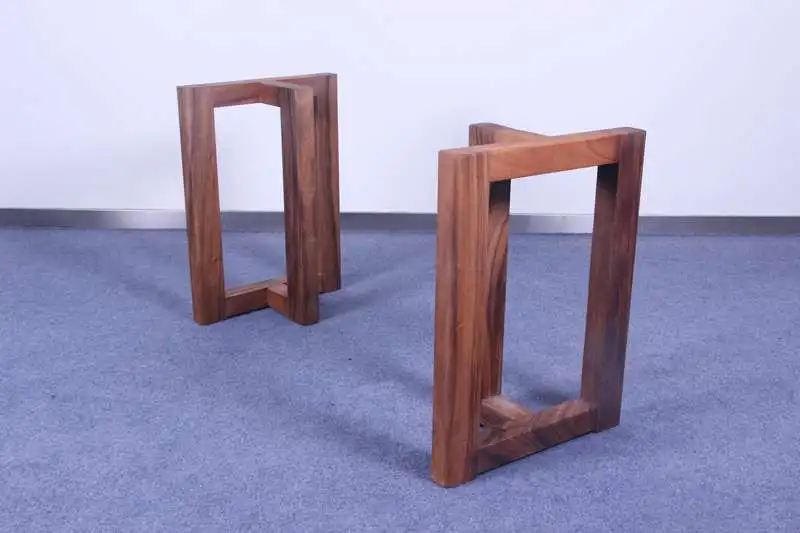 Restaurant wood table leg solid walnut furniture leg