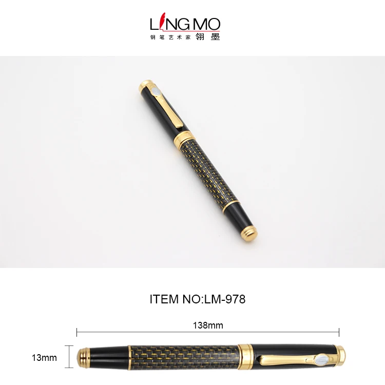 Made in china products office pen promotional golden metal roller pen
