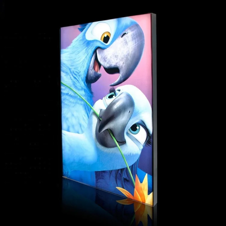 Manger Silicone-Edge Textile Graphics Frame LED Backlit Lightboxes Textile Aluminum Backlit  Fashionable Led Fabric Light Box