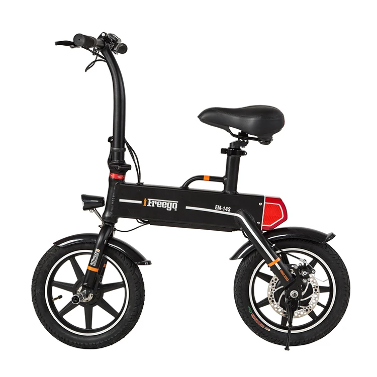 Li-ion battery rechargeable foldable electric bicycle portable ebike 14 inch tire lightweight frame