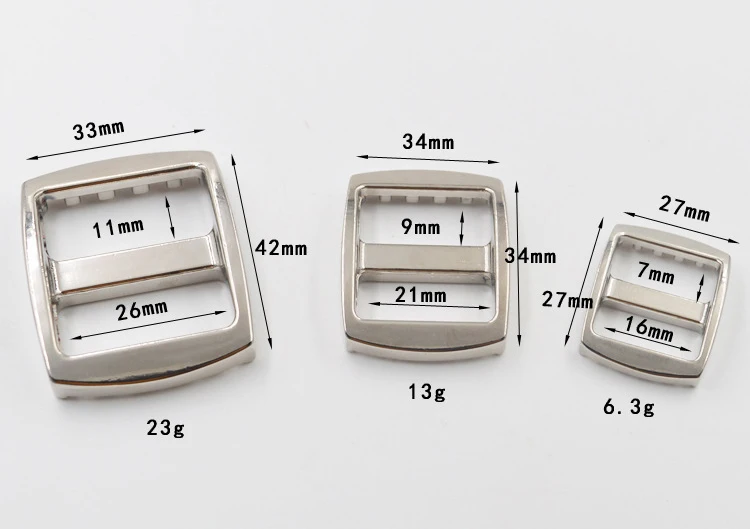 16mm 21mm 26mm inner width center bar metal adjustable buckle,ladder buckle