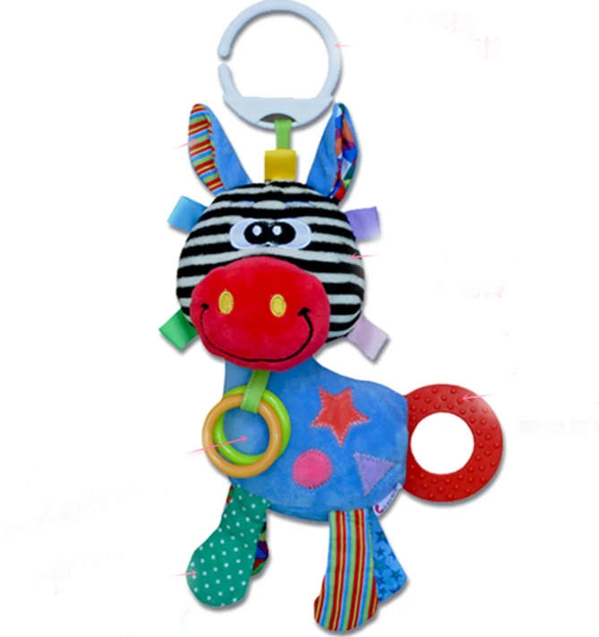 
Xianghong wholesale different lively animal shape baby toys rattle 