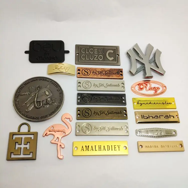 Professional Factory Free Design Logo Metal Hang Tag For Bags Made In China