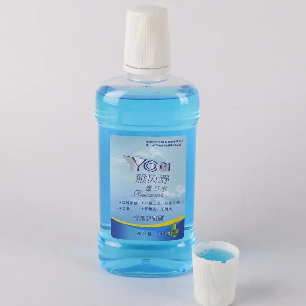 500ML mint flavor alcohol contained anti-bacteria mouth wash for fresh breath