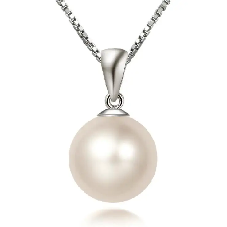 Wholesale Hot Selling Nice Freshwater Pearl Jewelry  925 Sterling Silver Necklace