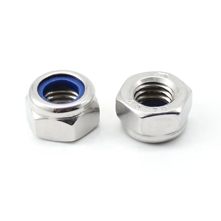 
DIN 985 Stainless Steel 304 A2 Hexagon Nylon Insert Lock Nut 