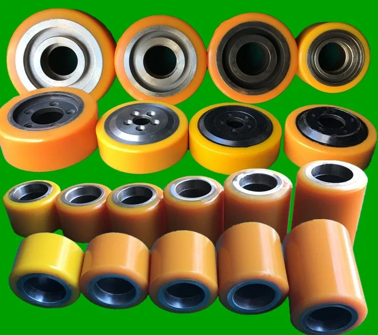 Solid High Wear -resistant  PU Forklift Drive Traction Wheels