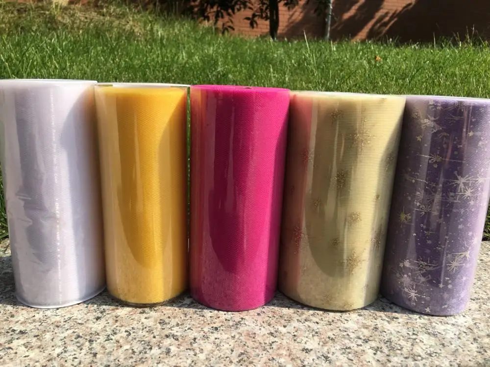 Colorful Tulle Roll 6 Inch for Wedding Decoration