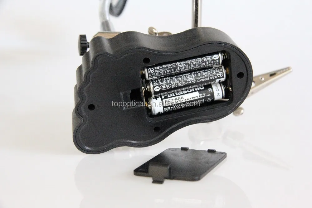 Desktop Third Hand Helping Magnifier With LED Light Working Magnifying Glass