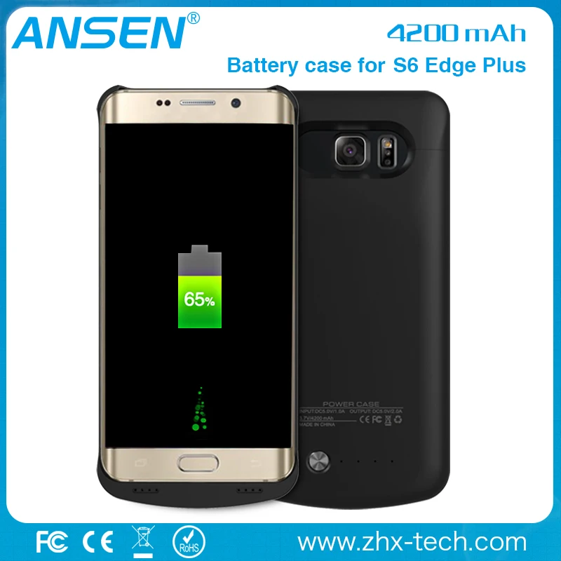 Hot selling 4200mAh External Battery Charger Case for Samsung s6 edge plus BLACK