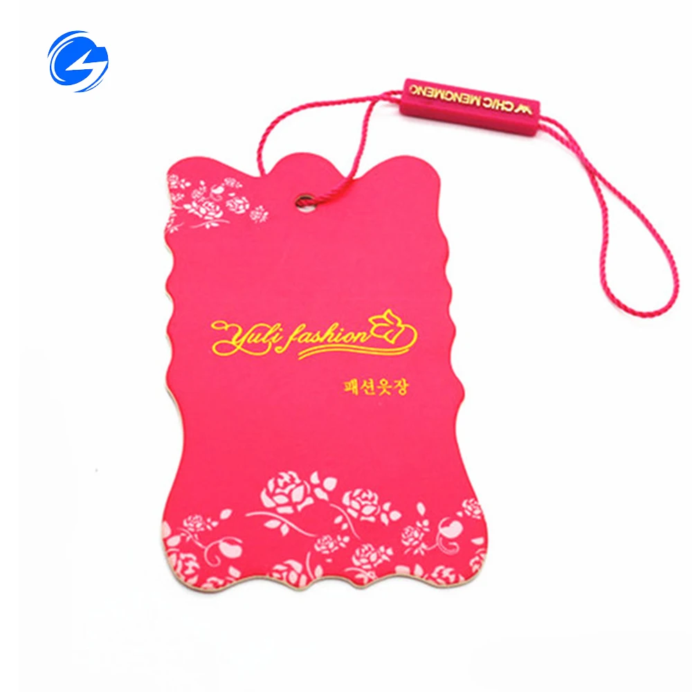 Wholesale paper jeans men engraved luxury elastic cord custom wholesale hang tag paper hang tag clothing paper tag