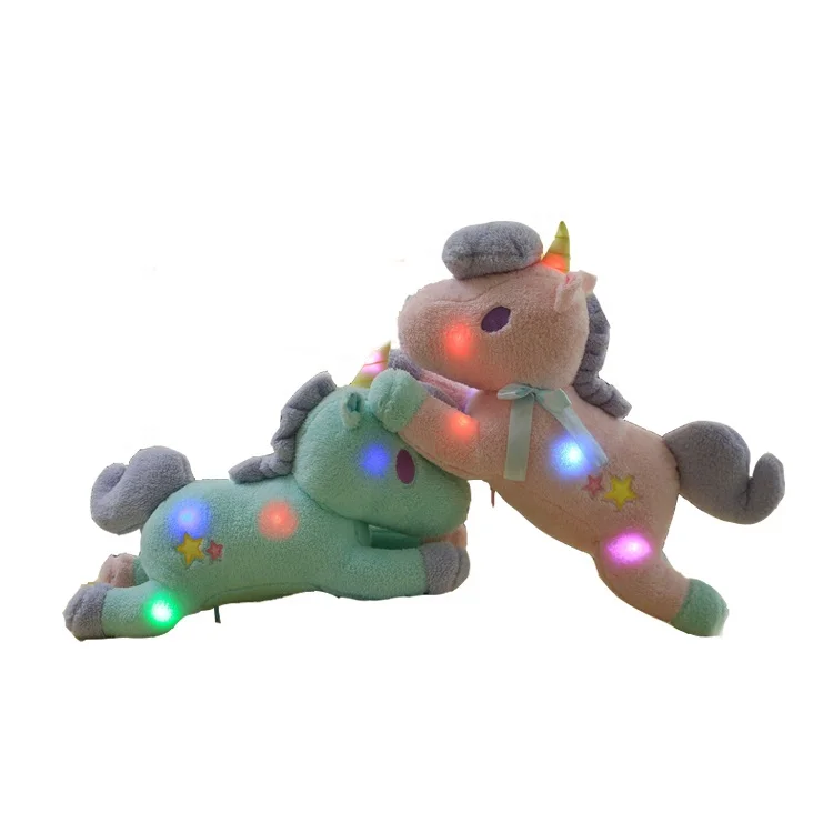 
Wholesale Kids Children Led Unicorn Plush Home Decor Animal Stuffed Baby Soft Plush Toy 