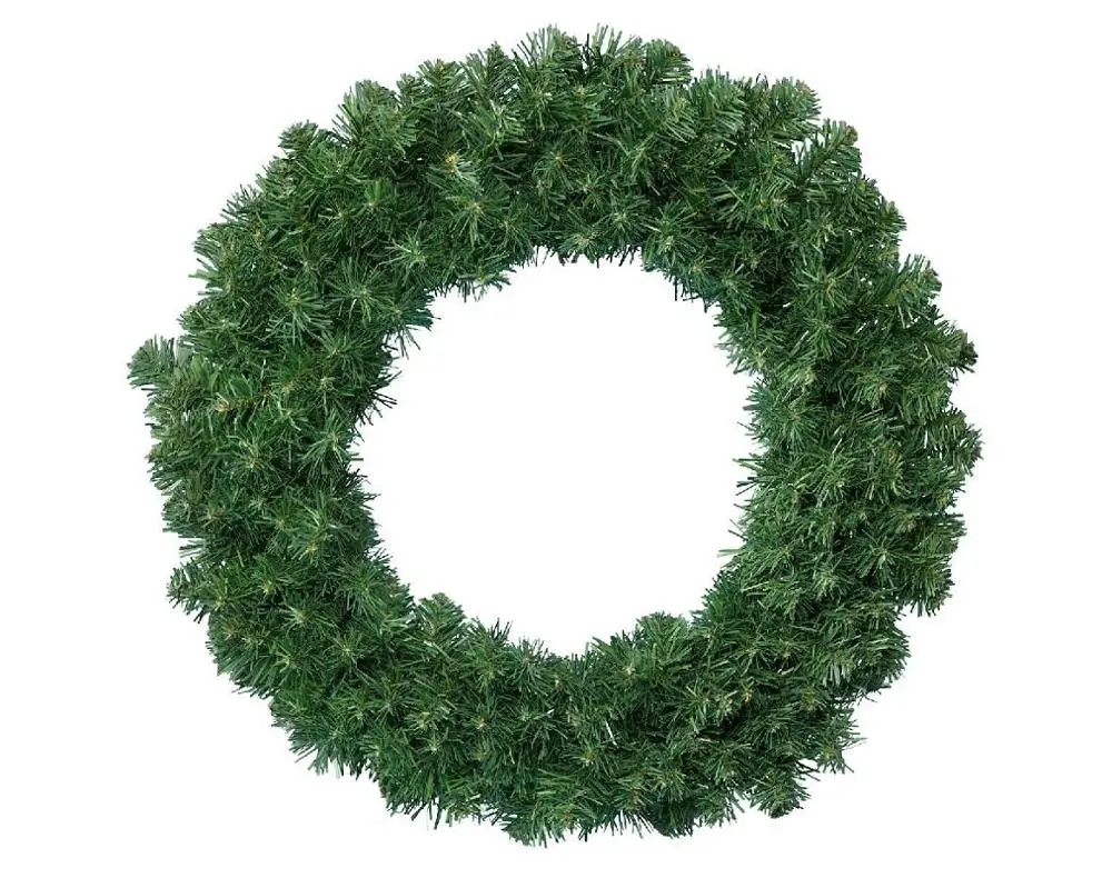 
Traditional Plain PVC Christmas Wreath artificial pine wreath soft needles diameter 50 cm 
