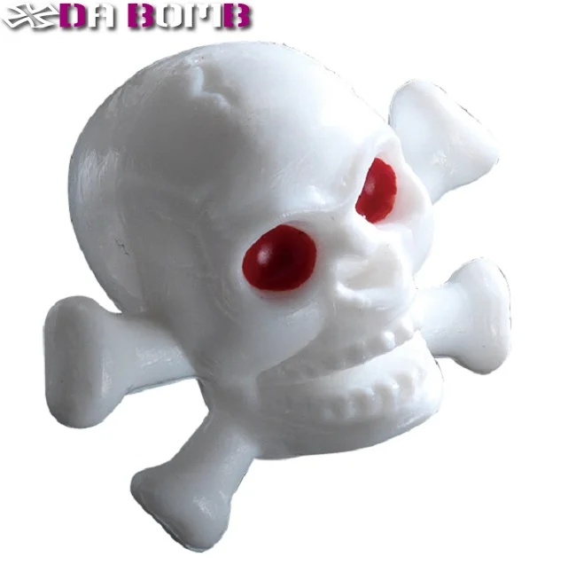 DaBomb White Skull Bicycle Tire Tube Valve Dust Cover Stem Cap