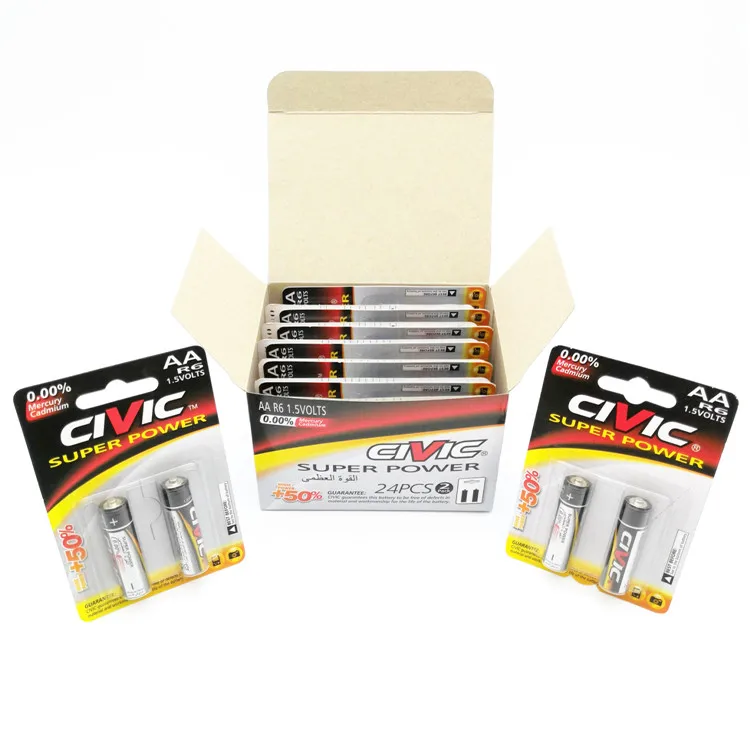 R6P, AA ,UM-3 ,1.5v primary Super power carbon dry  batteries