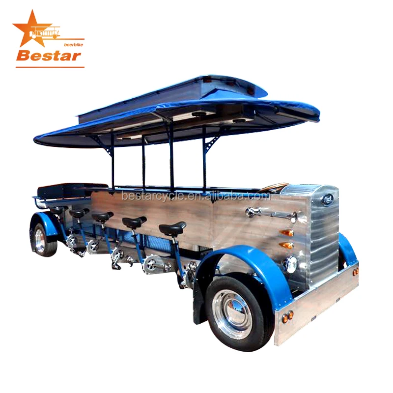 Retro 4 wheel electric sightseeing truck vehicle