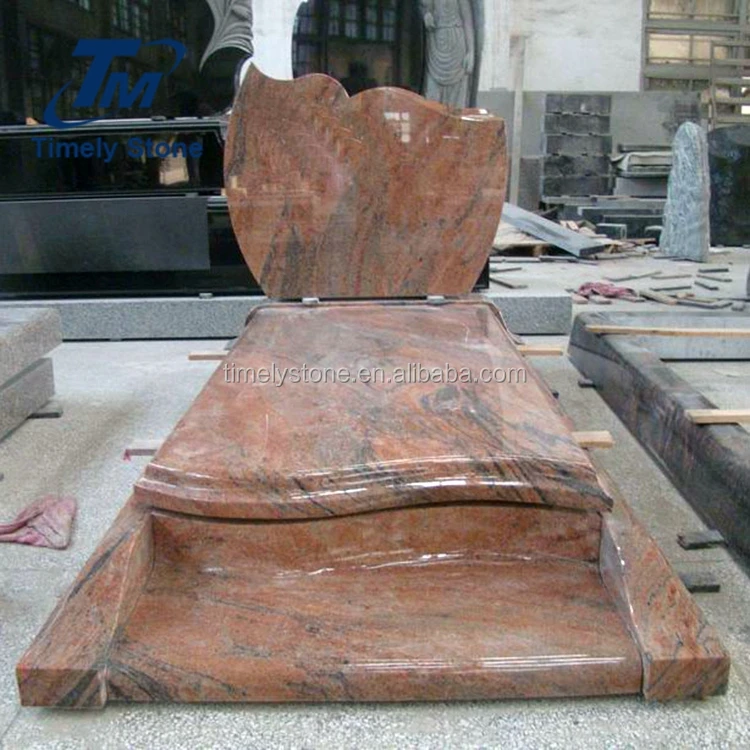 
Customized headstone granite slab ledger gravestone with column 