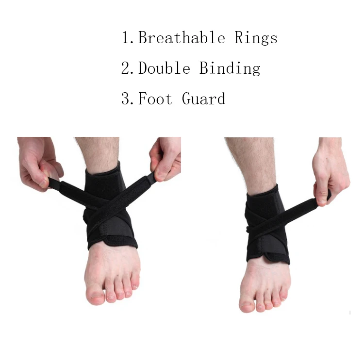 hot sale Neoprene adjustable sport ankle protection ankle brace breathable protection ankle guard  with fashion design