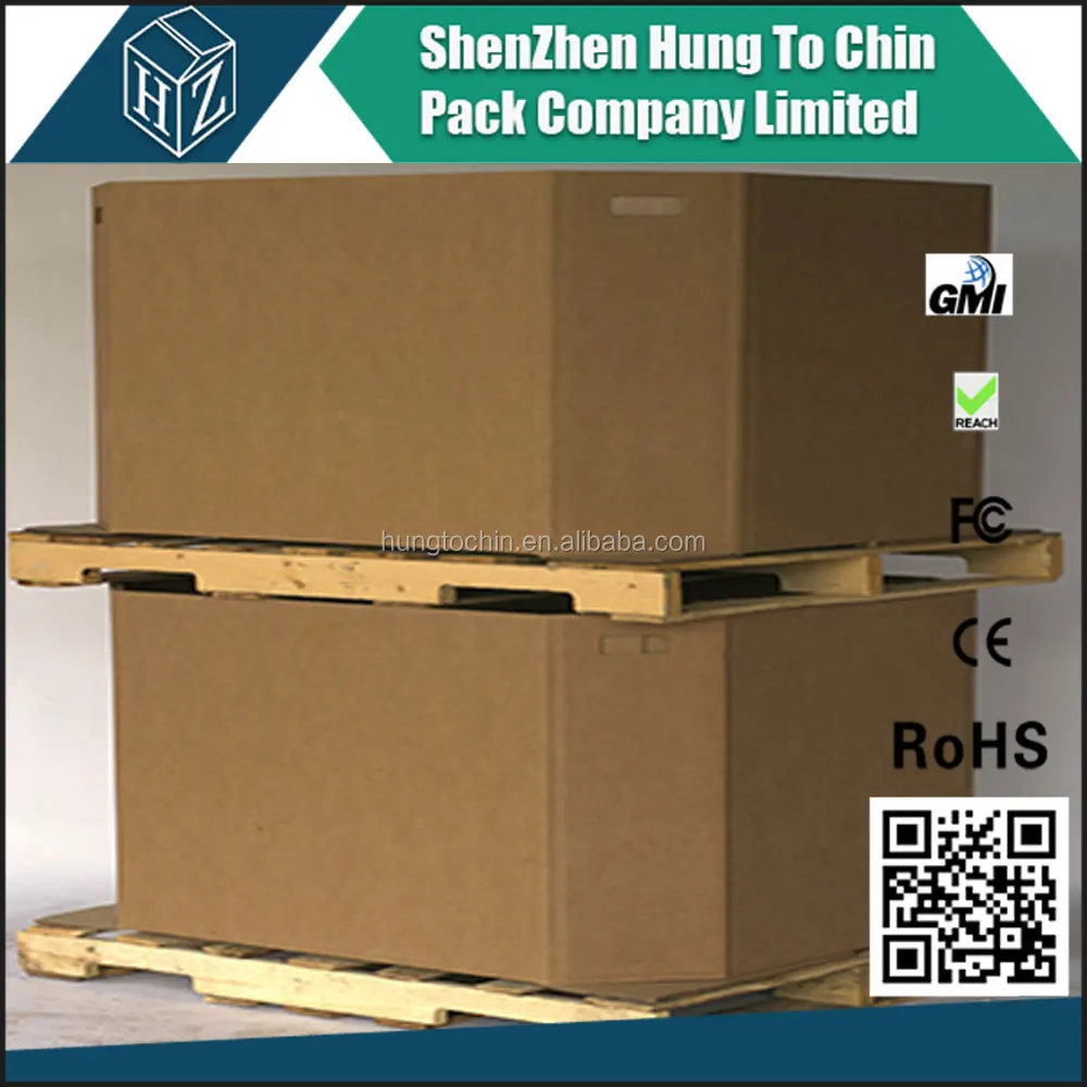 
Heavy duty 1000 lbs load corrugated shipping euro pallet box 