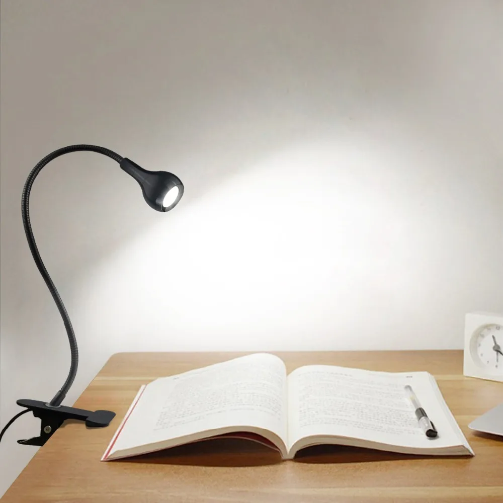 USB Power Clip Holder LED book light Desk lamp  Flexible Bed Reading Book lights Table lamp for the study room bedroom