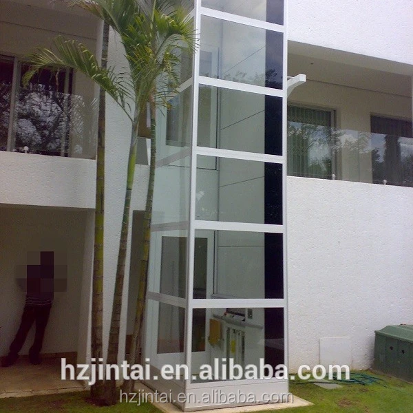 Automatic center opening door home elevator glass elevator