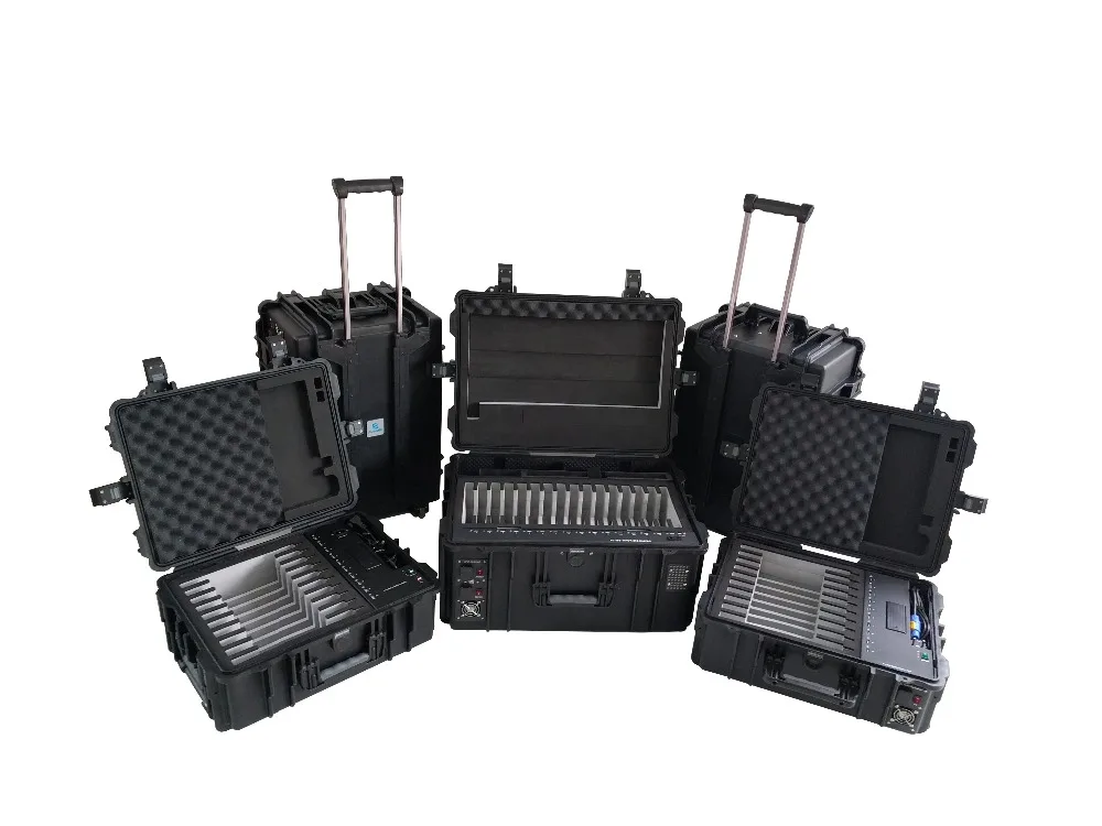 
F1-10C Suitcase with USB Charging Station for Multi USB Tablet Devices 