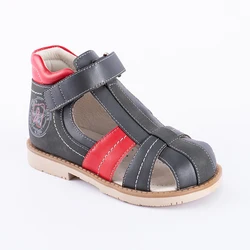 Fashionable style girls and boys sandals and orthopedic leather shoes