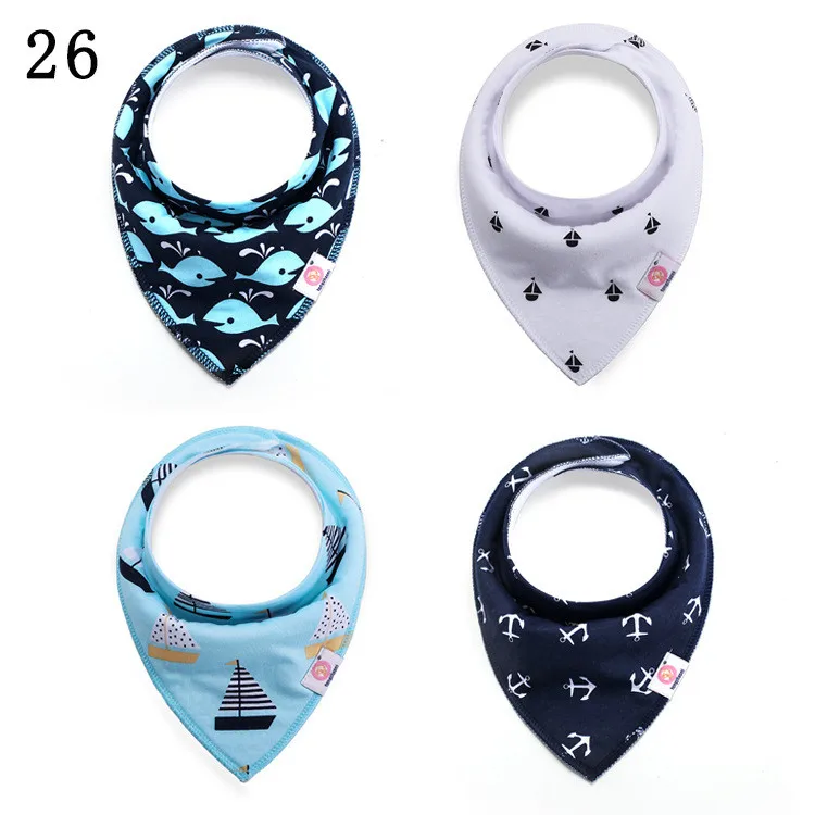 
Ratex Supply 4-Pack Teething Bib Stay-dry Infant Bibs Baby Cotton Bib 