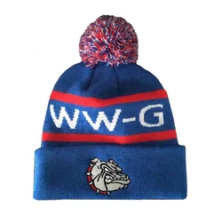 China Made Sports Jacquard Acrylic Unisex Custom Warm Winter Knitted Hats