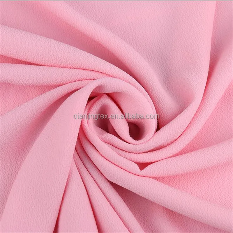
2018 high quality 170 colors in stock polyester crepe chiffon bubble fabric 