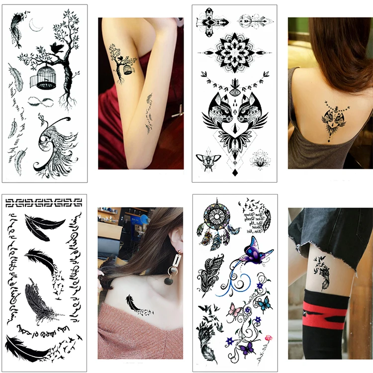 High Quality Cool Women Jewelry Tattoo Temporary Body Chest Waist Art Tattoo Sticker