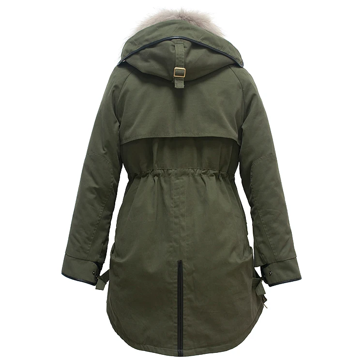 
2020 Winter Women Military Waterproof Faux Fur Hooded Parka Coat 