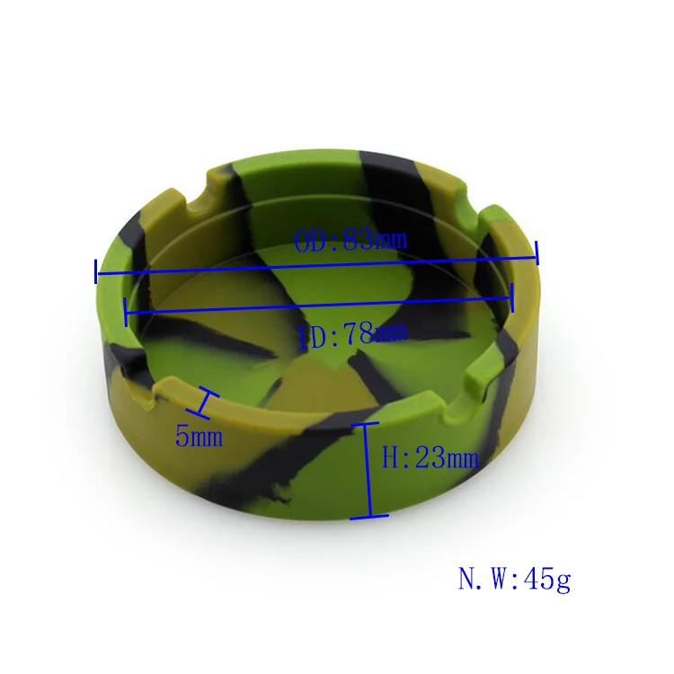 custom portable cigar pocket  Marble Round silicone car ashtray