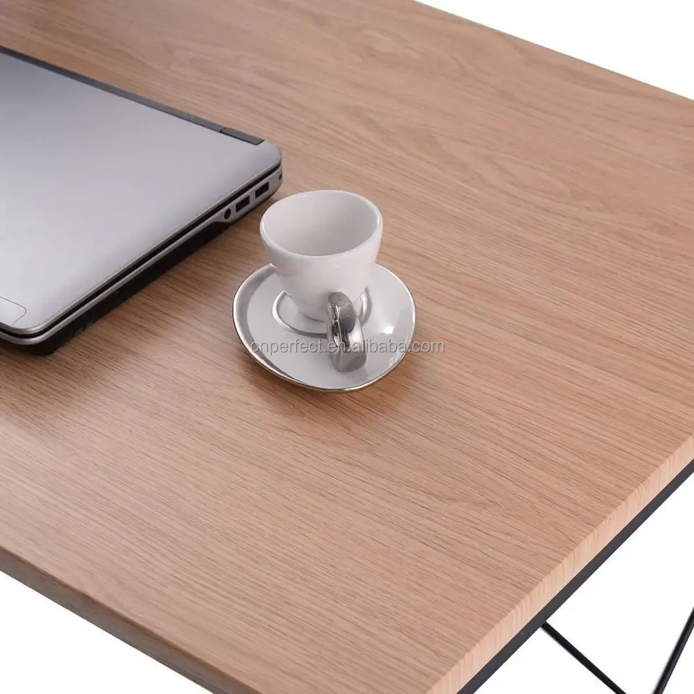 Office Furniture Computer Desk Metal Frame Home Study Writing Reading Laptop Table with Storage Shelf