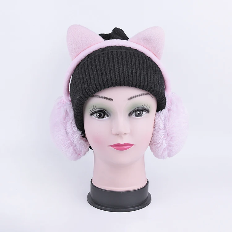 Разноцветные рекламные товары от маркетинговой компании лидер продаж зимние наушники с розовым котом для девушек сохраняющие тепло на улице холодной погоды