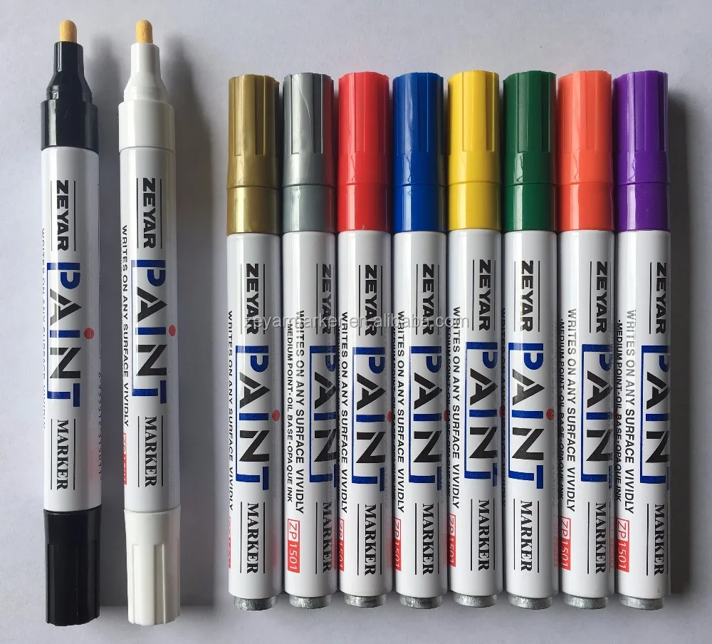 Маркеры для краски на масляной основе под заказ ZEYAR, средние точки, разные цвета, водонепроницаемые чернила