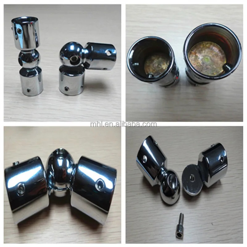 Adjustable shower pipe fitting Adjustable shower room accessories glass connector stainless steel 304 tube support connector